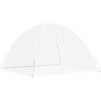 Vidaxl – Moustiquaire de lit mongole avec portes – Maille 220 – Dimensions 200x200x135 cm – Protection optimale contre les insectes volants