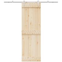 Kit fixation porte coulissante 200 cm Acier inoxydable Argenté vidaXL