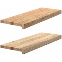Lot De 12 Marches D'escalier En Chêne Massif Non Traité – 90x25x2 Cm – Pour Rénovation Escalier Ou Rebord De Fenêtre