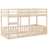 vidaXL Lit superposé 80x200 cm Bois de pin massif