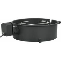 Kit d'anneau de rôtissoire barbecue 47 cm Noir vidaXL