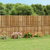vidaXL Panneau de clôture Bois de pin 180x180 cm - Brun