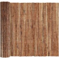Vidaxl – Clôture en écorce marron 400 x 125 cm – Bois de pin massif – Design à lattes pour délimitation – Installation facile sans assemblage