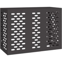 Vidaxl – Housse de climatiseur noir 110 x 50 x 80 cm – Acier résistant à l'eau – Protection contre surchauffe – Design moderne pour extérieur
