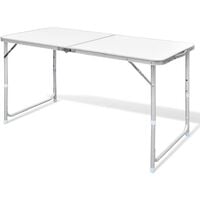 Table Pliable de Camping Hauteur Réglable Aluminium 120x60 cm
