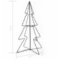 Arbre de Noël cône 160 LED d'intérieur/d'extérieur 78x120 cm