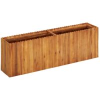 Vidaxl – Lit surélevé en bois d'acacia 150x30x50 cm – Conception à lattes pour drainage – Résistant aux intempéries – Pour jardinage professionnel