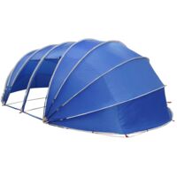 Vidaxl – Tente de piscine dome 640 x 432 x 205 cm – Polyester 185T résistant aux intempéries – Protection UV et ignifuge – Portes zippées