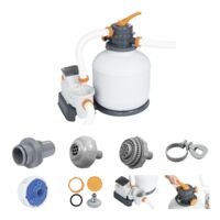 Bestway – Pompe de filtration à sable 5678 L/h – Débit max 5678 L/h – Compatible avec piscines jusqu'à 39300 L – Vanne 6 positions – Minuterie intégrée