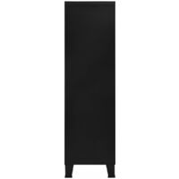 Garde-robe industrielle Noir 90x40x140 cm Acier