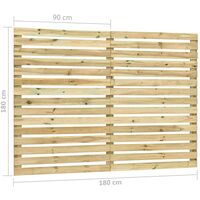 vidaXL Panneau de clôture de jardin Bois de pin imprégné 180 x 180 cm - Brun