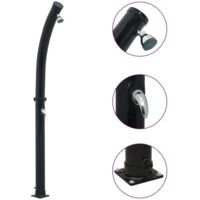 Vidaxl – Douche solaire noire 214 cm 20 L en PVC – Réglage de température – Raccordement à tuyau d'arrosage standard – Absorption rapide de chaleur