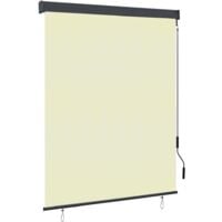 Store roulant d'extérieur 140 x 250 cm Crème vidaXL