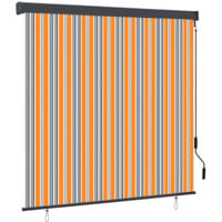 Store roulant d'extérieur 170x250 cm Jaune et bleu vidaXL