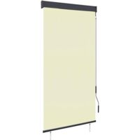 Store roulant d'extérieur 80 x 250 cm Crème vidaXL