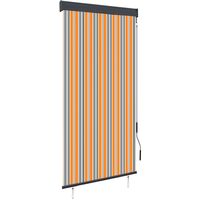 Store roulant d'extérieur 100x250 cm Jaune et bleu vidaXL