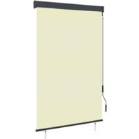 Store roulant d'extérieur 120 x 250 cm Crème vidaXL