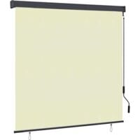 Store roulant d'extérieur 170 x 250 cm Crème vidaXL