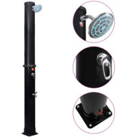 Douche solaire d'extérieur avec pomme de douche et robinet 40 L vidaXL