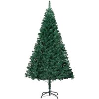 Arbre de Noël artificiel avec branches épaisses Vert 210 cm PVC