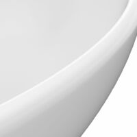 vidaXL Lavabo ovale de luxe Blanc mat 40x33 cm Céramique - Blanc