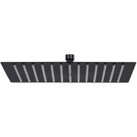 vidaXL Pomme de douche pluie Acier inoxydable 25x25 cm Carrée Noir