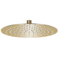 vidaXL Pomme de douche pluie Acier inoxydable 25 cm Ronde Doré