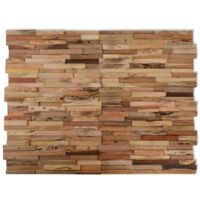 Vidaxl – Panneaux décoratifs muraux en bois de teck recyclé – Lot de 10 pièces – Surface 1,03m² – Installation facile pour intérieur