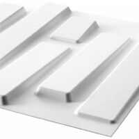 WallArt Panneaux muraux 3D Bricks 12 pcs GA-WA02 - Blanc