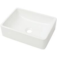 Lavabo Céramique Lave-Mains Vasque Evier pour Salle de Bain Toilette