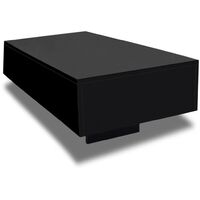 Table Basse Noir Brillant 85x55x31 cm