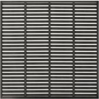 Vidaxl – Clôture à persiennes WPC 180x180 cm noir – Résistante à la pourriture et rouille – Lattes pour ensoleillement et ventilation – Assemblage requis