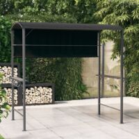 Vidaxl – Tonnelle gazebo 220x110x200 cm – Structure en métal thermolaqué – Toit en polyester imperméable – Protection contre UV et intempéries