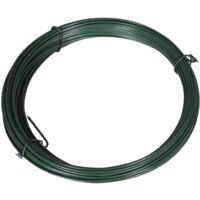 vidaXL Fil de liaison de clôture 25 m 1,4/2 mm Acier Vert