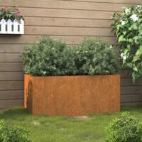 Vidaxl – Jardinière en acier corten 62x30x29 cm – Résistante aux intempéries – Couleur rouillée – Pour décoration extérieure