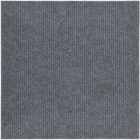 Vidaxl – Tapis de couloir trapper 100x100 cm gris – 70% PP et 30% PES – Dos antidérapant – Absorption salissures et humidité