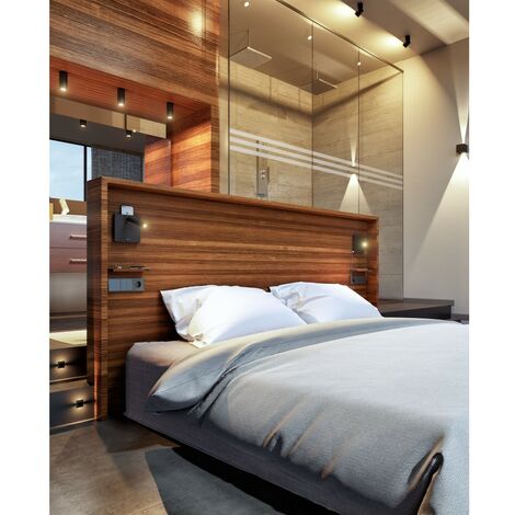 Applique a led da letto 4w con USB ricarica a induzione e luce touch Bianca (1/5)