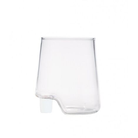 Bicchiere Dosatore In Vetro Borosilicato 250 Ml Con Manico Isolato E Beccuccio A V - Scale In ML, Cup E OZ
