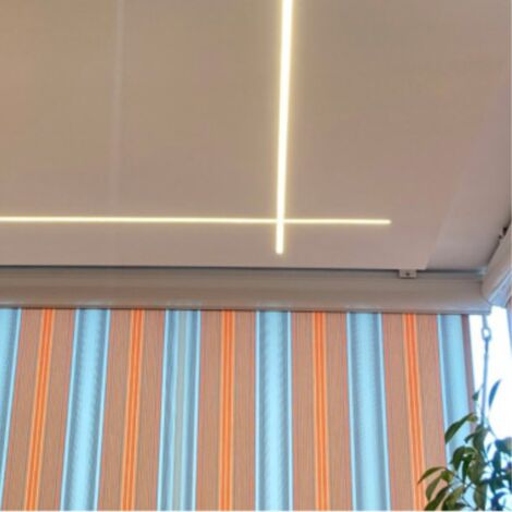 ledomec Profilo LED da 2 m, 17, piatto, argento, per strisce LED, fino a max. 17 mm, con copertura (2 m, colore argento, copertura opaca