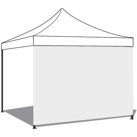Telo Laterale 6X2Mt Bianco Impermeabile per Gazebo Richiudibile 3X6Mt