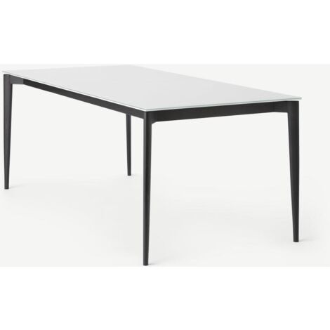 Tavolo Da Pranzo Allungabile PHOENIX - 4-8 Persone Bianco E Legno 160-200 Cm - Foto 3