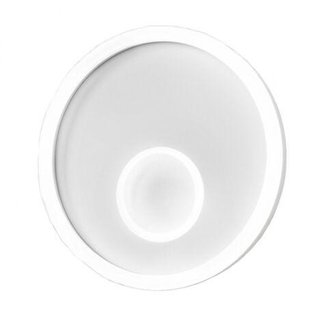 Applique Melania led 30W bianca, 1300lm, luce calda 3000K, alluminio e metacrilato satinato, IP20, design moderno d.30cm (1/5)