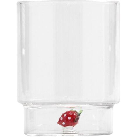 Bicchiere acqua gnomo verde - in vetro borosilicato