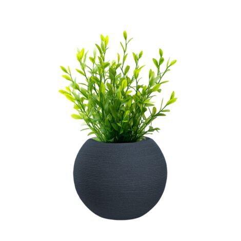 Vaso in resina da esterno interno per piante tondo a sfera di design d.40x33h Botticelli Grigio