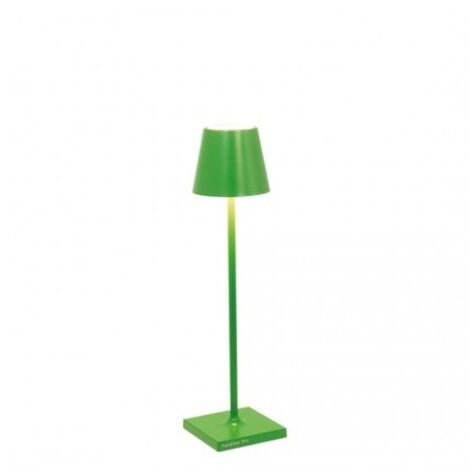 Lampada a led da tavolo Poldina Pro Micro Verde Mela ricaricabile e dimmerabile con batteria fino a 12 ore