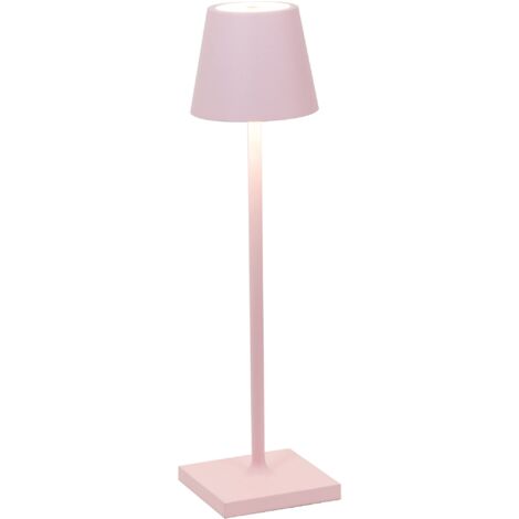 Lampada a led da tavolo Poldina Pro Micro Rosa ricaricabile e dimmerabile con batteria fino a 12 ore