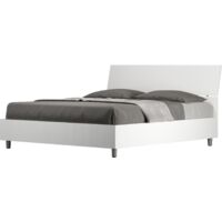 Letto contenitore 160x200 testata inclinata bianco frassino Demas