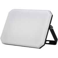Proiettore a LED Nero Faro da esterno 230V 100W 4000K Cover Milky 10000lm 266x190x30 mm
