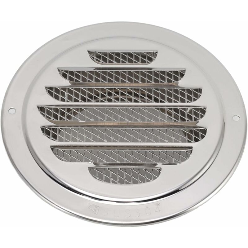 Air Vent Cover 304 Stainless Steel Round Exhaust Duct Grille Plug for  Kitchen and Bathroom Fine Metal Mesh Flat Cover 100mm