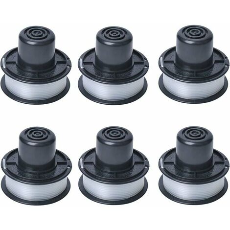 6 Pack Line Spool With 2 Covers For Replace Black Decker Grass Trimmers  Replacement Spoo